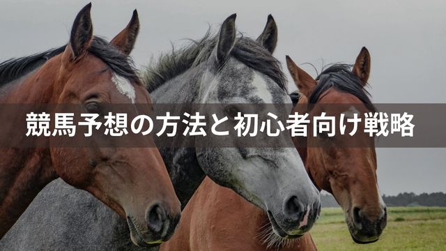 競馬予想の方法と初心者向け戦略