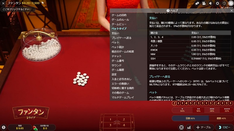 ファンタンの還元率・控除率